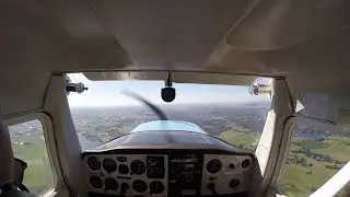 Eerste vliegles, vliegveld Hoogeveen (EHHO) met Cessna