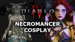 Necromancer Cosplay from Diablo IV - Festival Macabre cosmetics