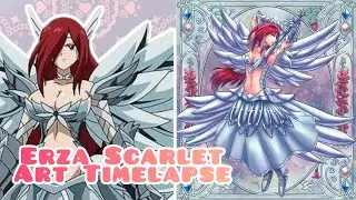 Erza Scarlet [Heaven's Wheel] Fairy Tail Art Timelapse