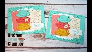 No Longer LIVE Stampin' Up! Time for Tea Bundle Card Tutorial with Kitchen Table Stamper