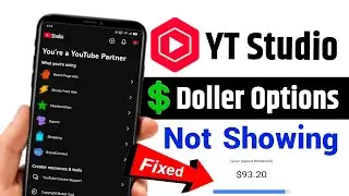 YT studio dollar not showing 2026 | Dollar not showing in yt studio | How to Fixed