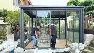 Do you know how to install an amazing pergola step by step?#pergola #installation #custom #smart 