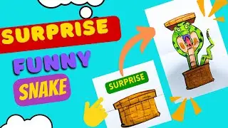 SURPRISE FUNNY SNAKE | FUNNY GIFT | CARTOON SNAKE | PAPER ANIMATION | DIY IN 5 minutes.@Arton99