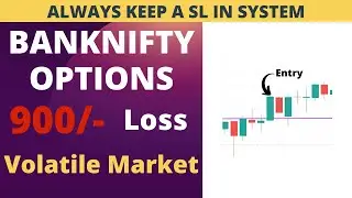Volatile Market II 900/- Loss Booked || Always keep Sl in system|| Banknifty Options