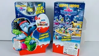 Happy Hippo Talent Show Kinder Surprise Unboxing Распаковка старых Киндер Сюрпризов Бегемотики Шоу