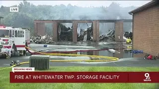 Fire engulfs boat, RV storage facility in Whitewater Twp.