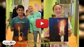 Illuminated Candles Acrylic Painting Project| Hongyun Art | Cupertino Art School