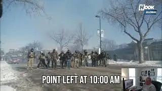 Snowy Street Standoff: Armed Group, Urgent Calls, Danger Unfolds! #shorts