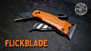 Klein Tools 44306 FLICKBLADE 2-in-1 Utility Knife + Scraper w/ Built-in Blade Storage -Review