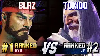 SF6 ▰ BLAZ (#1 Ranked Ryu) vs TOKIDO (#2 Ranked JP) ▰ High Level Gameplay