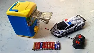 Unboxing battery operated ATM machine rc model car rc school bus scale rc car review test 😳