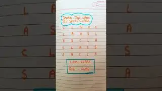 3sec for you to spot 🔎 CLASS..... #shorts #writing #puzzle #art #challenge