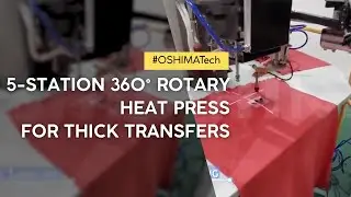 5-Station 360&deg; Rotary Heat Press for Thick Transfers | OP-10A5 / OP-10A5C | #OSHIMATech