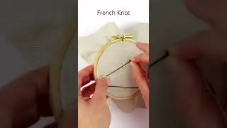 French knot embroidery stitch tutorial #embroidery #tutorial #sewing