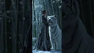 White Tiger Print Inspired Gown #shorts #aistyle#WildCouture #LuxuryFashion #NatureInspiredDesign