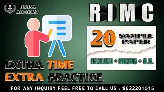 RIMC Practice sets | rimc question paper 2021 | rimc best preparation | Drona Academy