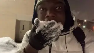 Snow Collecting ~ Real Snow Eating~ Fresh Snow ~ ASMR SNOW ~ Satisfying Sounds