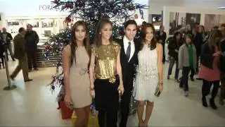 Isabel Preysler y sus hijos Julio José, Tamara y Ana en la inauguración de Porcelanosa Oviedo