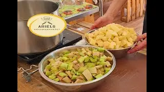 Rhabarber Apfel Marmelade selbst gemacht, Hausmannskost,