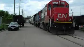 CN street running in Dubuque,IA
