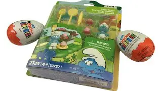 Kinder Surprise Chocolate Eggs with The Smurfs Baker Smurf Plus Kitchen