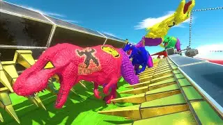Hulk Ranger T-rex Dinosaurs Rescue Death Run Trap Climb-Animal Revolt Battle Simulator