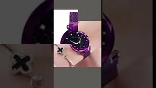 CASUAL PURPLE DIAL MAGNET STRAP ANALOG WATCH FOR GIRL & WOMAN&rsquo;S WATCH
