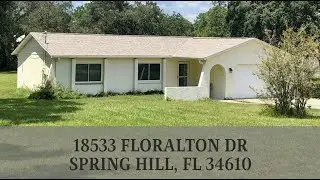18533 Floralton Drive, Spring Hill(Pasco), FL 34610 - 2/2/2, .37 Acre HOME FOR SALE