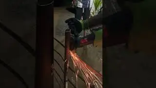Angle Grinder Cutting Metal Bar Sparks | Grinder Sparks Flying | Metal Cutting Sparks