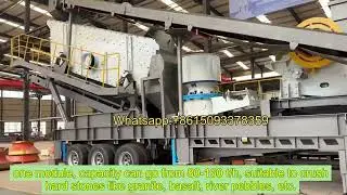 All in one mobile stone crushing plant, four in one mobile crushing plant, mobile stone crusher