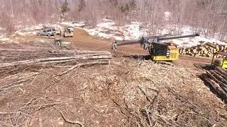 Cat 538 with Pro Pac delimber in maine
