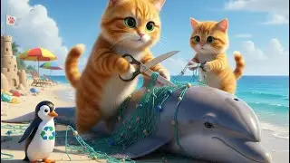 The Cats and Dolphin Friendship Story 🐱🐬💙