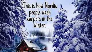 Cleaning carpets with SNOW. This is how Nordic people wash carpets in the winter.