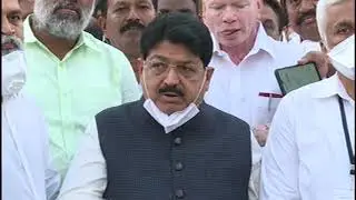 YSRCP MP Candidate Perimal Natwani addresses media after winning Rajya Sabha Elections