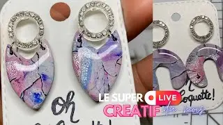 🔴 Comment inclure des strass dans la résine uv, je fabrique des boucles en #polymerclay & #uvresin