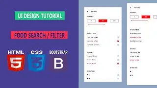 UI Design Tutorial - Food Search / Filter | HTML CSS BOOTSTRAP