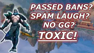 Pass Bans? Spam Laugh? No GG? TOXIC POSEIDON! - Season 8 Masters Ranked 1v1 Duel - SMITE