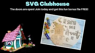 Let's paint the haunted house door hanger and chat about SVG Clubhouse!