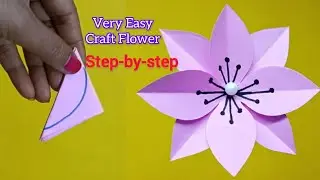 How To Make Paper Flower Craft | Beautiful Paper Flower Making Idea | DIY Paper Flower