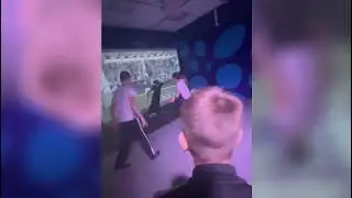 Interactive football in an entertainment center
