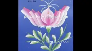Flowers one stroke.Pittura di fiori. Peinture de fleur. Male blomster. Flor 26