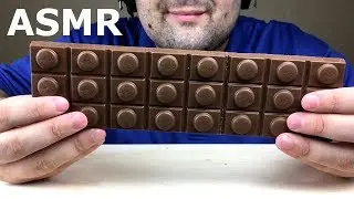 GIANT CHOCOLATE BAR with CARAMEL (ASMR Eating Sounds) NO TALKING