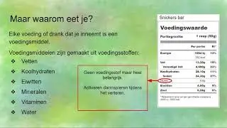 Voedingsstoffen en Voedingsmiddelen