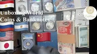 Распаковка мировых монет и банкнот! Редкие находки из Египта, Ирана и США.