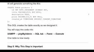 Your First AI-Generated Database Table (SQL + Prompting)