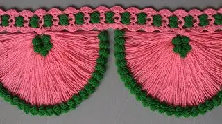 Beautiful and easy toran design#woolen door hanging   toran for door#How to make toran#Crochet toran