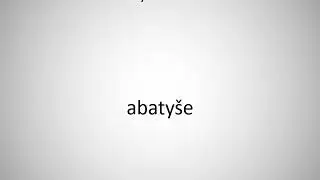 How to say abbess in Czech?