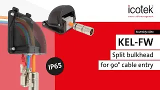KEL-FW Split IP65 bulkhead for 90&deg; cable entry | Assembly | icotek