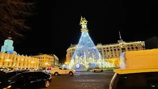 Walking at Night in Tbilisi, Georgia