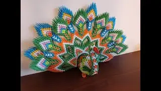 Dumny Paw  origami modułowe 3D - Proud Peacock - 3D modular origami